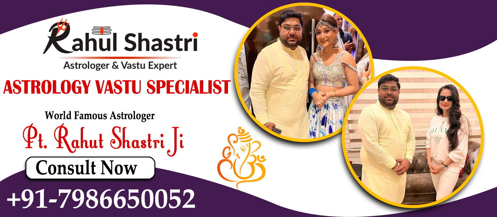 World Famous Astrologer Pt Rahul Shastri Ji +91-7986650052